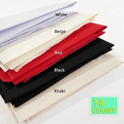 1pc Embroidery Cloth 14CT 30*39inch, DIY Cross Stitch Kit, Multi-Functional Embroidery Fabric Material With Multiple Colors Available