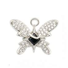 1 peça de pingente de hip hop personalizado com pedra de zircônia microincrustada de cobre para pulseira, colar, brincos, chaveiros e acessórios
