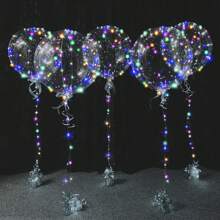 5 件/7 件/8 件/10 件/9 件/1 件/2 件 LED 发光透明气球 - 适用于婚礼(需要充满氦气才能漂浮)、生日和单身派对、带氛围照明气球(不含电池)、圣诞派对装饰、情人节装饰、周年纪念、场景装饰 - LED發光燈串 - 查看 7