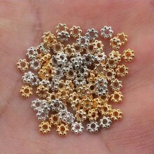 200pcs Snowflake Spacer Beads Double-Sided Round Bead Snowflake Spacer CCB Bead Ring Spacer DIY Jewelry Accessories - Plum Blossom Spacer Beads - View 4