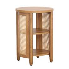 Springwood Caning Side Table, Charcoal Finish