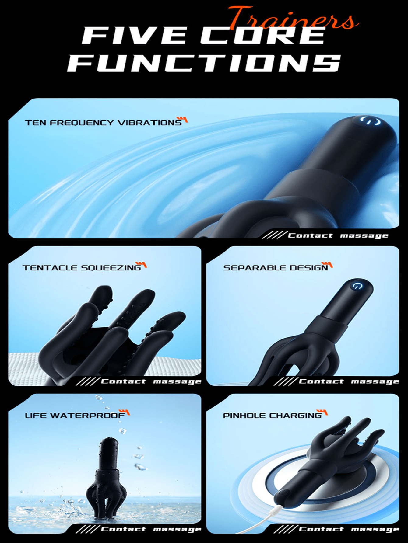 Elektrischer Schock Pulsierender Penis-Stimulator, Vibrator-Trainer ...