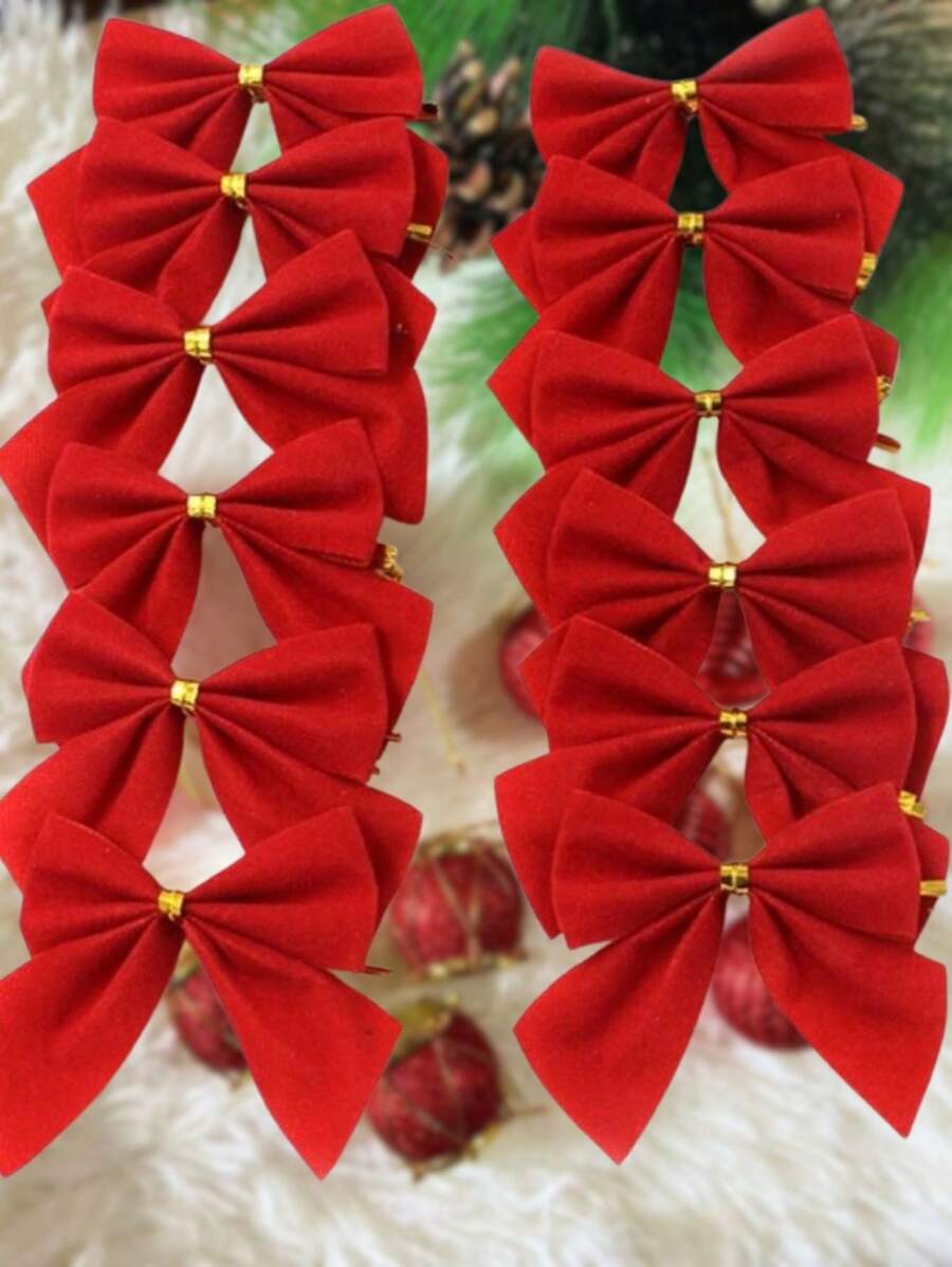 Kit 36 laços vermelhos De Natal Enfeite Pendentes- PRODUTO A PRONTA ENTREGA