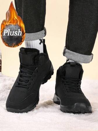 Heren veterschoenen voor casual gebruik, modieuze outdoorlaarzen, comfortabele PU-leren antislip ademende wandelschoenen voor de herfst