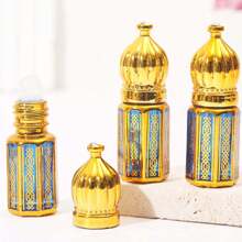 Chai thủy tinh đựng nước hoa du lịch Chai nhỏ mạ điện dập hình bát giác Chai tinh dầu Chai nước hoa Chai tinh chất dạng lỏng Quả bóng tinh tế Phong cách Trung Đông - Nhiều màu - Xem 5