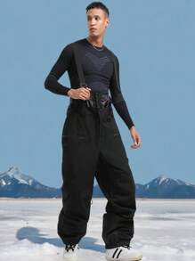 Herren Skihose, isolierte, wasserdichte Schnee-Latzhose für den Outdoor-Bereich, atmungsaktiv, Arbeitshose, Winterbekleidung für Herren, Schneehose, Jogginghose, Frühlingsbekleidung Jumpsuit