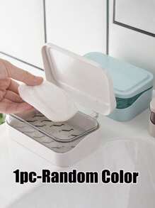 带排水孔的皂碟，创意双层皂盒，适用于浴室、旅行和居家使用，翻转式沥水皂架，适合居家、露营、旅行和各种时尚场合，旅行必备，家居浴室装饰，秋季装饰，返校季装饰 - 彩色 - 查看 16