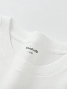 Balabala 儿童红色 T 恤，男孩和女孩新年打底衫 - 米色 - 查看 6