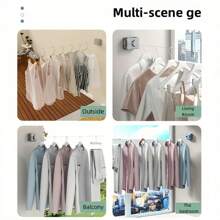 1 件重型伸缩晾衣绳 - 200.79 英寸不锈钢，室内/室外隐形晾衣绳，适用于毛巾和毯子，非常适合出租房和阳台、春季、简约、夏季上衣 - 彩色 - 查看 8