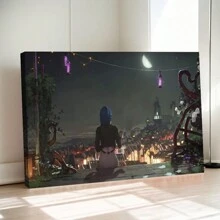 Arcane Anime Poster Poster Jinx And Vi Poster Canvas Prints Battle Of The Two Cities Wall Art For Home Office Living Room Decorations - Senza cornice - Visualizzare 3