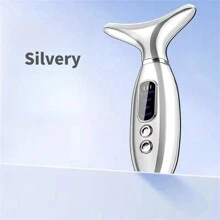 Masajeador de cara y cuello, dispositivo de masaje facial y de cuello ajustable de 3 modos con funciones de calentamiento y vibración, herramienta de belleza para el cuidado en el hogar, regalo para el Día de la Madre - Multicolor - Ver 8