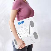 Smart Digital Bathroom Scale With LCD Display And Mobile Application - Battery Powered, Daily Weight Tracking, Essential Household Tool
