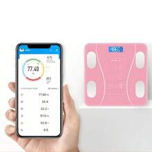 Smart Digital Bathroom Scale With LCD Display And Mobile Application - Battery Powered, Daily Weight Tracking, Essential Household Tool