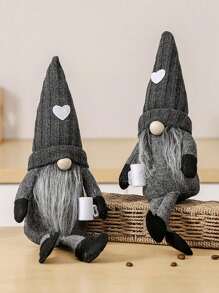 1 件可爱咖啡侏儒毛绒公仔 - 万圣节装饰品、圣诞树装饰品 - 彩色 - 查看 10