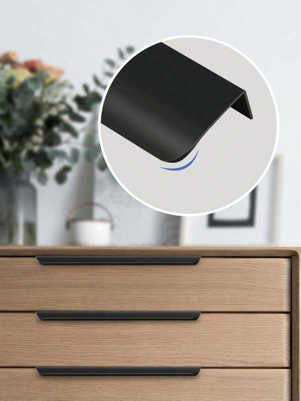 1 Piece Modern Minimalist Invisible Embedded Handle, With A Long Handle Installed On The Side Of The Door Seam, Suitable For Wardrobes, Cabinets, Decorative Cabinets, Bookshelves, And Desks