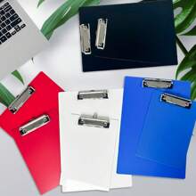 A4 Size Clipboard With Foldable Paper Holder, Thick PP Plastic Board For Office, Student Writing, Meeting, Menu, Music Score, Learning Notes, Clip Board - Multicolor - View 2