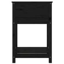 Stylish Black Pine Planter With Shelf 54x81 Cm For Indoor And Outdoor Use - Black - View 5