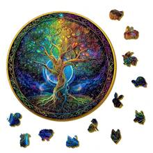 Wooden Gift Box Mysterious Tree Of Life Exquisite Gift Asymmetric Animal Shape Puzzle Personalized Senior Unique Gift Family Interactive Difficult Game Puzzle