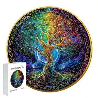 Wooden Gift Box Mysterious Tree Of Life Exquisite Gift Asymmetric Animal Shape Puzzle Personalized Senior Unique Gift Family Interactive Difficult Game Puzzle