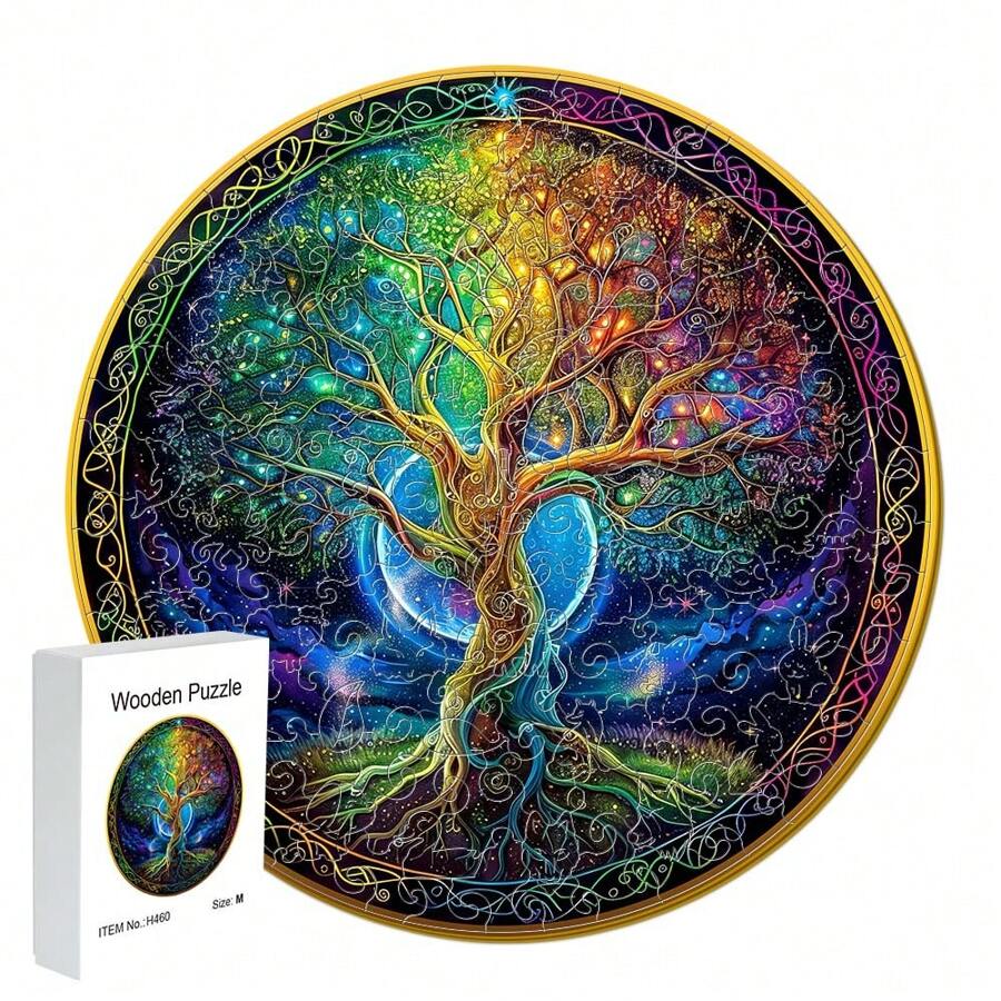 Wooden Gift Box Mysterious Tree Of Life Exquisite Gift Asymmetric Animal Shape Puzzle Personalized Senior Unique Gift Family Interactive Difficult Game Puzzle