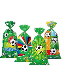 50 szt. torebek prezentowych z motywem piłki nożnej, torby prezentowe w stylu sportowym piłki nożnej, materiały do pakowania prezentów, torby prezentowe urodzinowe, dekoracje na przyjęcie urodzinowe, prezenty urodzinowe, dekoracje na imprezę w stylu Mistrzostw Świata w piłce nożnej, dekoracje ślubne, artykuły na przyjęcie urodzinowe, dekoracje domu, dekoracje pokoju, dekoracje stołu jadalnego, dekoracje na baby shower, dekoracje torebek do pakowania prezentów, zabawne torby do pakowania prezentów dla entuzjastów piłki nożnej - Wielokolorowe - Zobacz 6