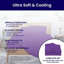 Luxurious Super Soft 4-Piece Bamboo Sheet Sets - Multiple Colors & Sizes Available - Orchid - View 7