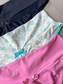 3 Calcinhas pala alta fio duplo cós alto fio dental lisas e estampada