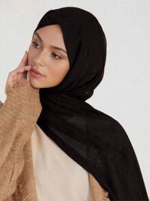 1 chiếc Abaya thanh lịch, giản dị, chất liệu polyester, màu trơn, thoáng khí, ôm dáng, thêu họa tiết thời trang, phù hợp cho nữ mặc hàng ngày vào mùa xuân, hè và thu. - Nhiều màu - Xem 25