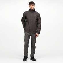 Regatta Great Outdoors Mens Outdoor Classic Matt Hooded Waterproof Jacket (Ash/Black) - 100% Polyester