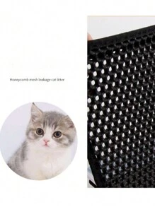 Pet Cat Litter Mat Large Mesh Double Layer Cat Litter Box Bottom Pad Accessories - Grey - View 9