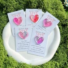 5 Stücke Spezielle Liebes-Taschenkarten mit Umarmung, Mini Herz-förmige Thoughtful Karten als Geschenk für Valentinstag, Neujahr, Geburtstag, Hochzeit, Party, Schulstart, Abschluss Dekorationen - Verschiedenfarbig - Übersicht 4