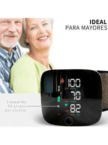 Wrist Blood Pressure Monitor With Voice USB Rechargeable Black - Black - View 1
