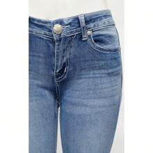 Women's Rhinestone Bootcut Jeans - chéo vừa - Xem 4