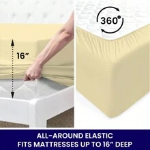 Luxurious Super Soft 4-Piece Bamboo Sheet Sets - Multiple Colors & Sizes Available - Cream - View 6