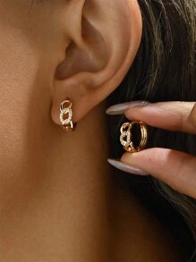 2 件锆石耳环，蝴蝶结装饰耳环礼盒，优雅耳环，适合日常佩戴、派对、约会、婚礼、新娘礼物、情侣礼物、送给妈妈的礼物、圣诞礼盒、情人节生日礼物 - 金色 - 查看 8