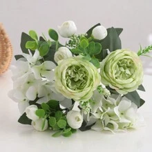 1/4 peças Buquê de Flores de Hortênsia de Seda Artificial Peônia para Decoração de Casamento DIY, Material de Grinalda, Flor para Segurar pela Noiva, Flor de Pulso, Flor de Peito, Decoração de Flor na Cabeça, Acessórios, Decoração de Carro de Casamento, Decoração de Arco do Portal, Decoração de Casa, Sala de Jantar, Quarto, Decoração de Vaso, Materiais de Decoração de Festa de Aniversário, Presente de Dia dos Namorados e Ano Novo