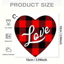 1 Adorno de corazón rojo de acrílico para el Día de San Valentín, decoración de puerta interior y exterior con tema de amor, decoraciones para fiestas festivas, material de acrílico, sin necesidad de electricidad ni pilas, adecuado para el Día de San Valentín, Regalos de San Valentín, Decoraciones de San Valentín, Decoración del hogar, Decoración de habitaciones, Decoración de paredes - Multicolor - Ver 12