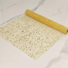 1 pièce Chemin de table à pois brillant, chemin de table de bureau étincelant doré, nappe de table de salle à manger, de table de café maison, style minimaliste pour mariage extérieur, fête d'hôtel, peut être découpé sur mesure