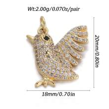 1 peça de pingente de hip hop personalizado com pedra de zircônia microincrustada de cobre para pulseira, colar, brincos, chaveiros e acessórios