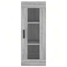 Highboard Grey Sonoma Engineered Wood Storage Cabinet 34.80 Cm Modern Design - Grey - View 5