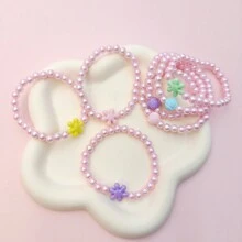 10 件随机颜色手链、派对礼物、课堂奖品、生日礼物、小礼品袋、圣诞礼物、情人节礼物 - 粉色 - 查看 1