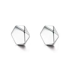 1 Piece Black & Silver Clip-On Earrings, Magnet Stud Earrings, Geometric Design, Free-Choice, Non-Pierced Unisex Earrings, Hipster Accessories