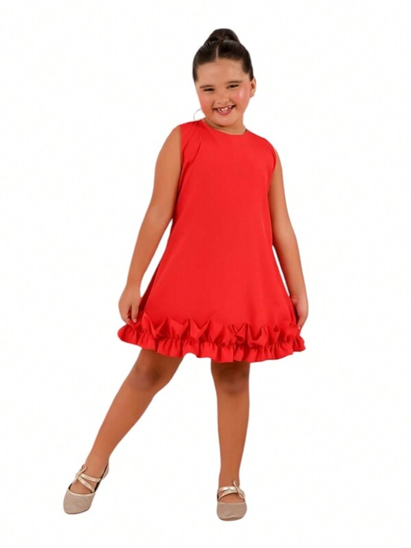 Vestido Menina Branco Festa Ano Novo Formatura