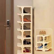 Multi Layer Shoe Rack Sorting Rack, Multi-Layer Space Saving Storage Rack, Household Small Entrance Shoe Rack - White - View 2