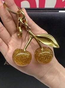 1pc Cherry Charm Accessory Women's Bag Or Keychain Pendant Cherry Adornment Individualized Bag Decoration For Women Valentines Gift Souvenir Car Accessories Bag Charm Backpack For School