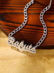 Collier personnalisé en 3D à double couche soudé avec couronne et pendentif en forme de cœur personnalisé à double pendentif. Chaîne gourmette en acier inoxydable pour homme et femme