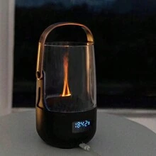 Rociador de aceite esencial de tecnología acústica de 200ml, con función de temporizador y apagado automático, humidificador doméstico USB, pequeño portátil manual de llama inteligente de gran capacidad para aromaterapia para camping