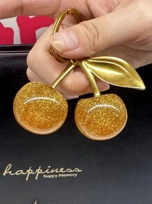 1pc Cherry Charm Accessory Women's Bag Or Keychain Pendant Cherry Adornment Individualized Bag Decoration For Women Valentines Gift Souvenir Car Accessories Bag Charm Backpack For School