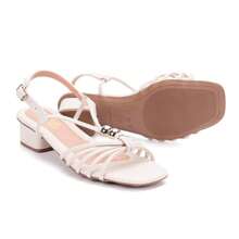 Kids Heeled Sandals - trắng - Xem 5