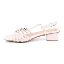 Kids Heeled Sandals - trắng - Xem 4